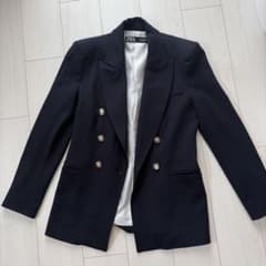 ZARA ダブルブレスト ブレザー 紺ブレ 金ボタンのサムネイル