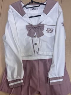 セーラー服 上下セット ピンク×ホワイトのサムネイル