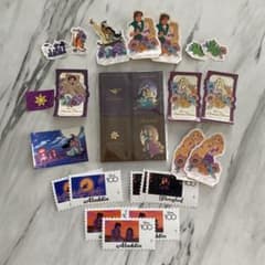 ディズニー メモ帳&シール セット ラプンツェル アラジンのサムネイル
