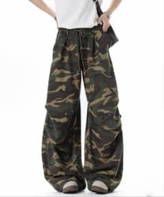 迷彩 カモフラ ワイドパンツ カーゴパンツ y2k グランジのサムネイル