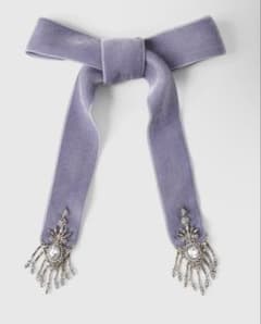タナカダイスケ velvet long ribbon lavender gray - メルカリ