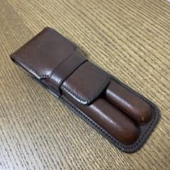 ハンスオスター Hans Øster 皮革 ペンケース 2本差し デンマーク