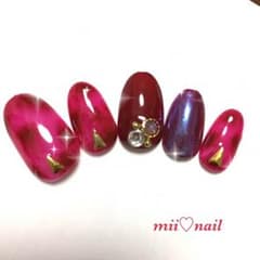 ネイルチップ♡赤鼈甲のサムネイル