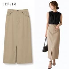 LEPSIM タイトスカート ベージュ ロング丈 スリット入り Mサイズのサムネイル