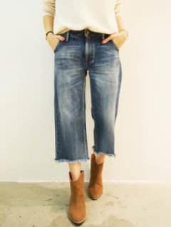アリス様専用♡ungrid♡ワイドルーズカットオフデニム（サイズ24インチ）のサムネイル