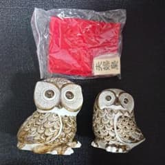 めおと ふくろう（夫婦梟）の置物【未使用・保管品】 - メルカリ
