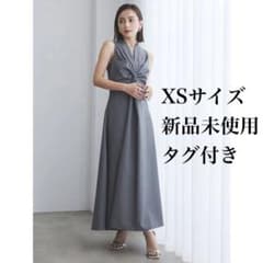 新品タグ付】anuans ツイストギャザーワンピース グレー XS - メルカリ