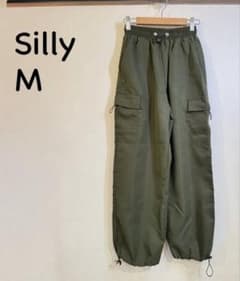 Silly シリー　ミリタリー風カーゴパンツ　カーキ　Mのサムネイル