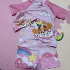 パウパト　女の子用水着セット 120cm ピンクのサムネイル
