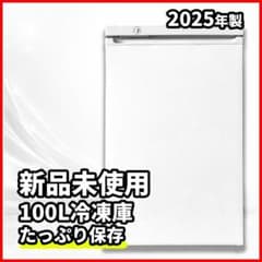 新品未使用 2025年製 100L 冷凍庫 省電力 静音 前開き 4段トレー 