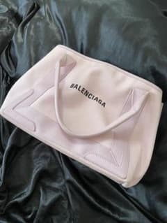 BALENCIAGA ネイビーカバ ピンク トートバッグのサムネイル