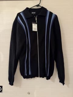 Schott ジップアップニット M ブラックのサムネイル