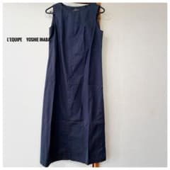 L’EQUIPE YOSHIE INABA ノースリーブワンピース 38 90年代 L'EQUIPE YOSHIE INABA ノースリーブワンピース紺 - メルカリ