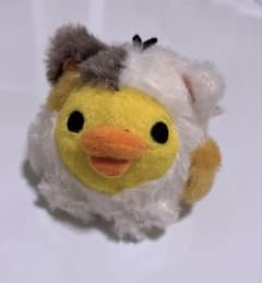 리락쿠마 키이로이토리 봉제 인형 한가로이 고양이 볼 체인 포함
