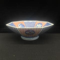 深川製磁　菓子器　八角皿　染付色絵　手描希少品 深川製磁 菓子器 八角皿 染付色絵 手描希少品 - メルカリ