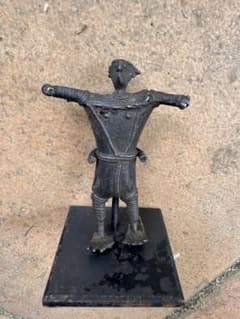 Yoruba Bronze Figure, Bird-footed Spirit/Warrior, 8cm Tall, Antique