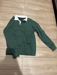 BEAMS ラガーシャツ グリーン ホワイトのサムネイル