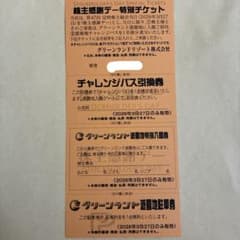 グリーンランド株主感謝デー　チャレンジパス+遊園地特別入園券+駐車券のサムネイル