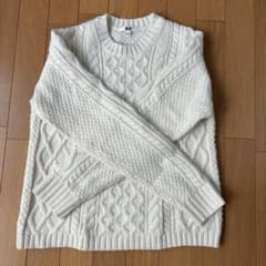 UNIQLO Cable Knit Sweater, White, Size S