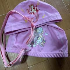 マーメイドとユニコーン柄 水泳帽 2枚セットとゴーグルのサムネイル