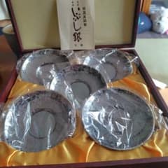 銀川堂 いぶし銀 特選黄銅製 茶托 5枚セット - メルカリ