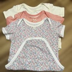 ベビー肌着 半袖ロンパース 70㎝ 3枚まとめ売りのサムネイル
