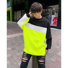 Rady バックロゴラインメンズトレーナー/ネオンイエローのサムネイル