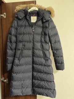 Moncler モンクレール アベルabelle14Aロングダウン美品 ネイビー 