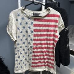 rk7brand 星条旗柄 ダメージ加工 Tシャツのサムネイル