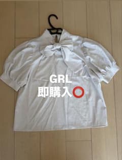 GRL リボン付きホワイト半袖シャツのサムネイル