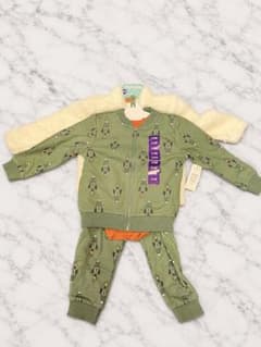 新品 Pekkle ベビー服 4点セット ロケット柄 24M コストコ - 3