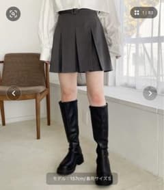 Heather ベルト付きプリーツミニスカートのサムネイル