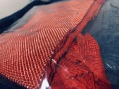 和装小物 帯揚げ  赤 総絞り お振袖にのサムネイル
