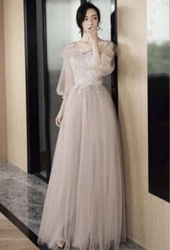 ブライズメイド、ドレス、ロング、ピンク、結婚式、卒業式のサムネイル
