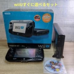wii U 本体 プレミアムセット 32GB スマブラソフト付き クロ - メルカリ