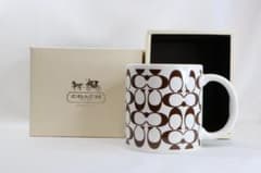 未使用 COACH コーチ シグネチャー マグカップ ブラウン 箱付きのサムネイル
