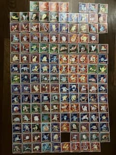 ポケモンシール烈伝　初期　144枚セット(ダブり無し) 1997年製のサムネイル