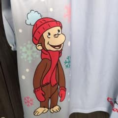 おさるのジョージ 長袖エプロン スモック 冬柄のサムネイル