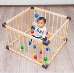 ままま様専用　子供　柵　ベビーサークル　木製のサムネイル