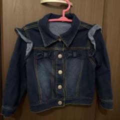 キッズ デニムジャケット フリル リボンのサムネイル