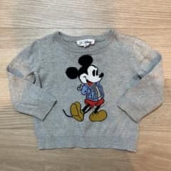 ミッキー　セーター　グレー