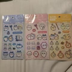 韓国限定CHIKAWA グリッターステッカー 3シートセット