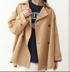 Spick&Span コットンリネンツイルオーバーミドル丈コート ベージュ 38 Spick & Span（スピックアンドスパン）の「コットンリネンツイル