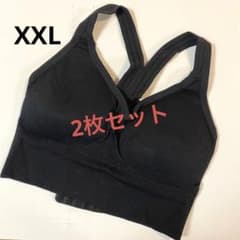 [大人気!!]バッククロス ブラトップ ブラック XXL2枚セットのサムネイル