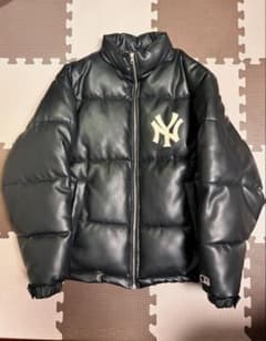 PUBLUX ニューヨーク ヤンキース レザ - ダウンジャケットM ブラック