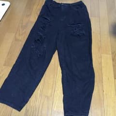 最終値下げ punyus クラッシュデニム 黒のサムネイル