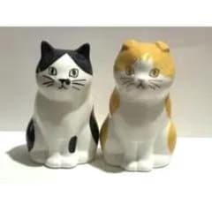 陶器製 猫 置物 セット 2匹 - メルカリ