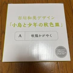 市川和美デザイン　小鳥と少年の秋色皿