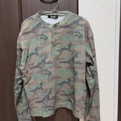 kutir カモフラ柄 ワッフル ヘンリーネック 長袖カットソーのサムネイル