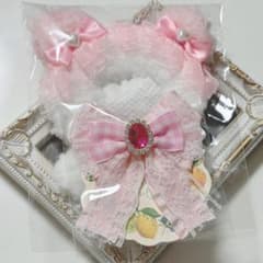 あんスタ ツイステ 羽付きくまちゃん着ぐるみ ピンク ぬい服 10㎝ぬいぐるみのサムネイル